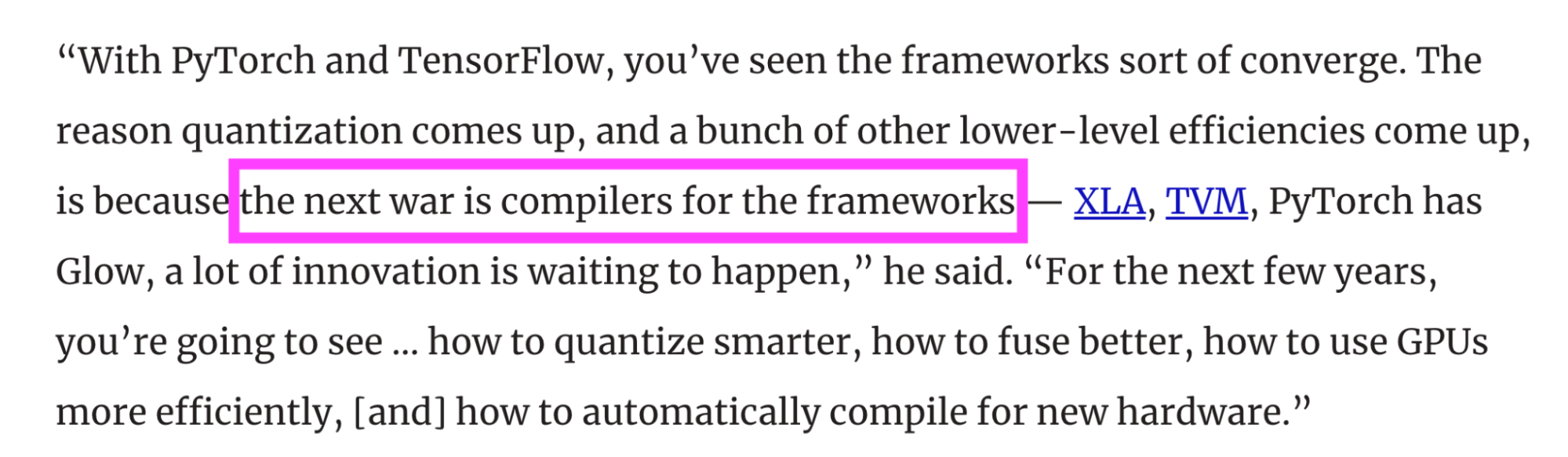 ML compiler war