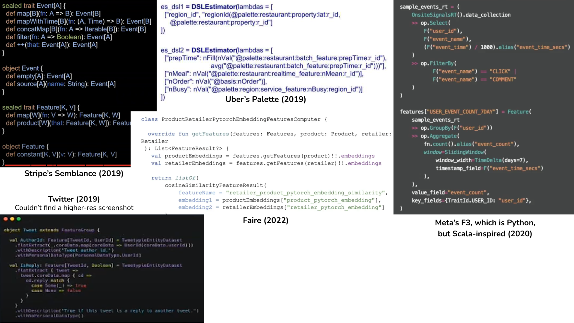 Scala as interface for feature API