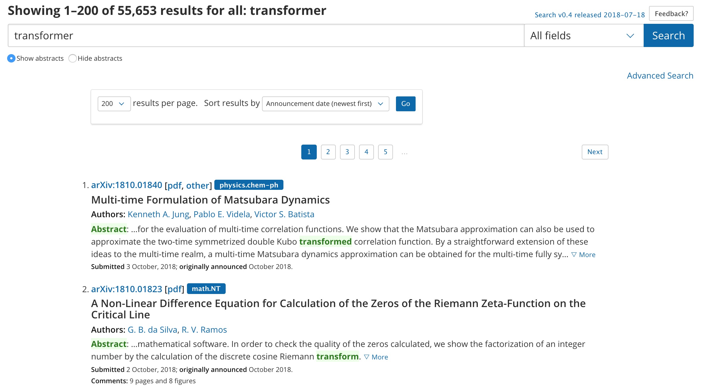 Transformer Arxiv